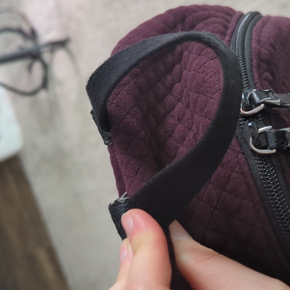 Vera Bradley Iconic Mini Backpack In Purple Velvet Quilted Fabric - Picture 7 of 11